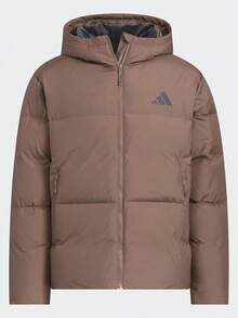 Adidas Men's PUFFY DOWN JKT Thick Down Jacket - Short KC5945 - Brown - View 3