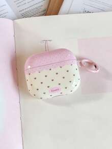 Cute Ins Style Heart Bow Soft Silicone Earphone Protective Case, Compatible With AirPods 3/4 And Pro 2/3, Cute Women's Earphone Cover - Baby Pink - View 8