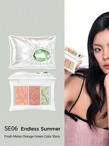chéeryep Pillow Gem 眼影 SE06 5.5g，3色夢幻眼影盤，鑲寶枕頭設計搭配3D浮雕，柔霧與閃耀妝效，自然水光感，持久不易褪色，防暈染，適合初學者，禮物首選 - SE06 - 查看 6