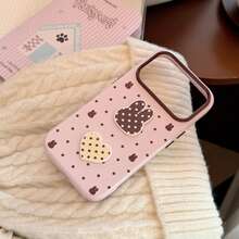 GUCADI, A Cute Polka Dot Pattern Phone Case, Compatible With Apple 18 Pro, 16, Featuring 3D Design, Minimalist And Cute Style, With 14 Soft Shells And 17 Cute Styles, Design Styles Include Girly, Geometric, Cartoon, And Color Block, Suitable For Niche Groups, Showcasing Soft And Feminine Elegant And Style. - Strawberry Powder - View 5