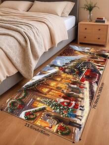 1/2pcs Christmas Kitchen Decor Rug, Merry Christmas, Winter Kitchen Rug And Mat, Non-Slip Washable Absorbent Kitchen Accessories Decor Mat, Christmas Holiday Gift! - Multicolor - View 15