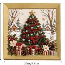 3D Christmas Fabric Punch Needle Embroidery Kit, Adult Handmade Fabric Punch Needle Embroidery Kit, Suitable For Beginners Christmas Craft Kit, Vintage Holiday Handmade Decoration, Comes With Simple Illustrated Guide - Multicolor - View 17
