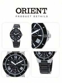 Orient Women's Quartz Watch, Black Dial With Roman Numerals, Multifunction Chronograph With Small Dial, Tachymeter Bezel, Sweet Cool Style - Black - View 5