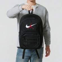 Nike Jordan 21L Minimalist Large Capacity Sports Casual Versatile Daily Outdoor Portable Backpack Medium Size Unisex Couple Style - Black - View 2