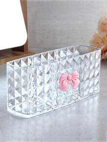 Kotak Penyimpanan Kuas Alis Akrilik Transparan dengan Pita - Organizer Kosmetik, Dengan Kompartemen, Kotak Penyimpanan Kosmetik, Tabung Penyimpanan, Tempat Pena Tiga Sekat, Tempat Pena Akrilik Transparan, Kotak Penyimpanan Kuas Pensil Alis - MultiWarna - View 7