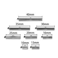 WGRXIRANYKM 10pcs/Pack Crimp End Caps Sliding Buckle Tube DIY Bracelet Connectors, Weaving Accessories For Jewelry Making - Pipe Buckle - View 4