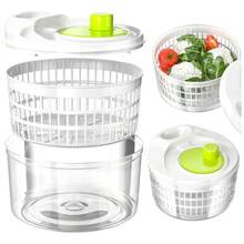 Escurridor de Verduras, Escurridor de Ensalada de Plástico Gran Capacidad, Fácil de Usar para Cocina, Lavar y Secar Lechuga y Hortalizas - L - Ver 11