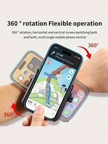 Adjustable Wrist Strap Phone Holder, 360° Rotation, Universal Fit, Sports Wristband, Suitable For Live Streaming, Driving Navigation, 2.76-Inch Base, With 11.02-Inch - Multicolor - View 6