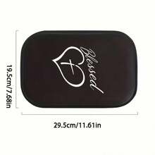 1pc Blessing Letter Heart Print Car Armrest Box Cushion, Soft Elbow Support Pad, Suitable For Most Car Models - Multicolor - View 5