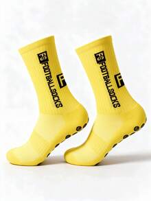 1/5 Pairs Men's Anti-Slip Sports Socks, Rubber Sole Grip Points, Non-Slip Football Socks, For Fitness, Soccer, Training & Daily Wear - Multicolor - View 11
