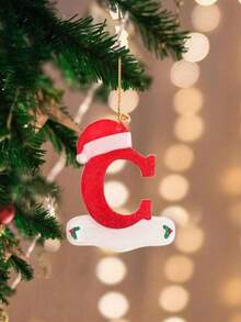 1pc Christmas Tree Decoration Letter Pendant 26 Letters Acrylic Pendant Xmas New Year Decor Ornament Home Holiday,Christmas Tree Ornaments For Ornament Personalized,Christmas - A - View 8