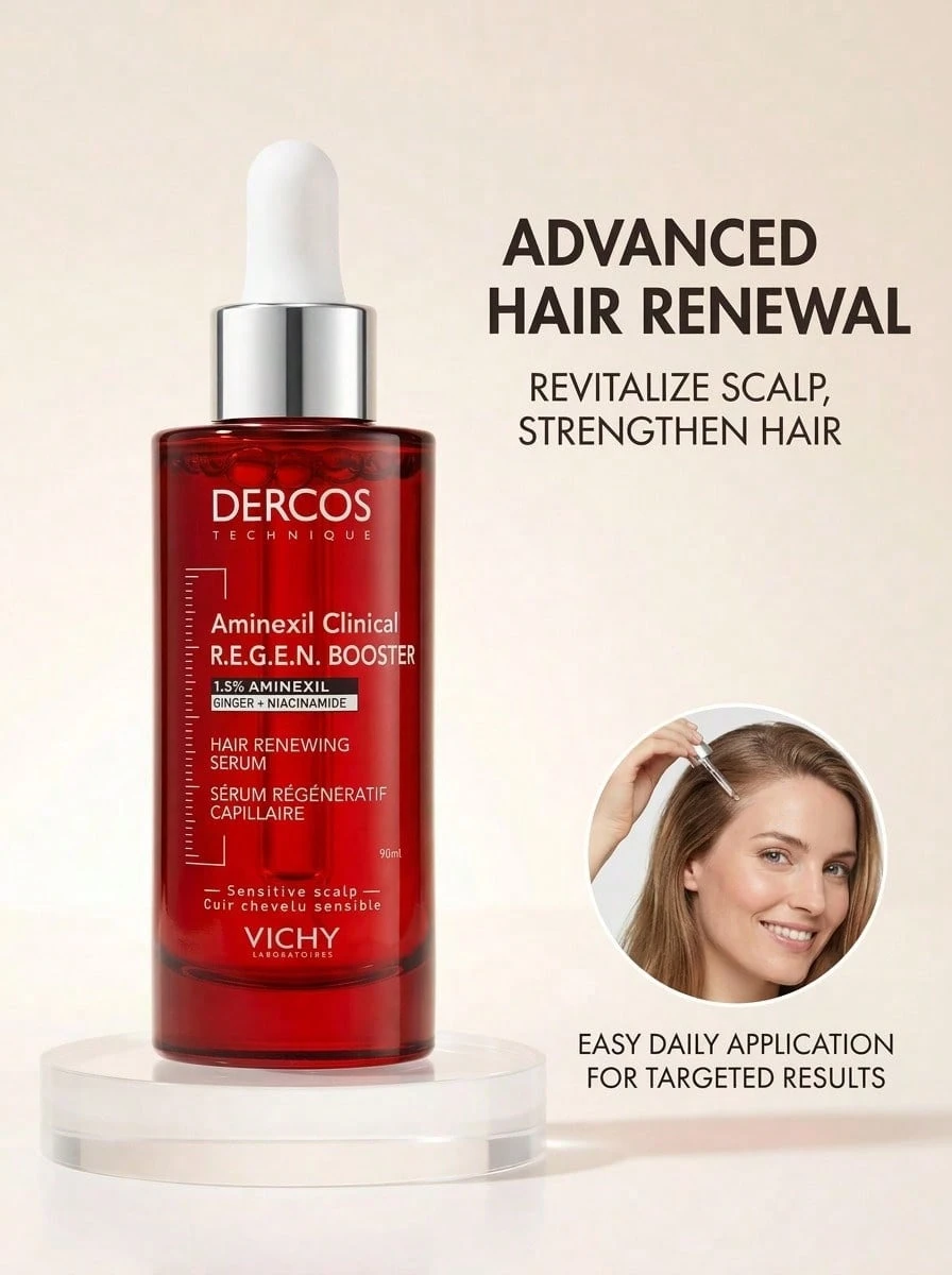 Vichy DERCOS Aminexil R.E.G.E.N Booster Serum 90 Ml – Hair Serum, Anti-Hair Loss, For Thinning Hair, Aminexil, Suitable For Daily Hair Care Routine - Multicolor - View 1