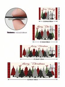 1/2pcs Christmas Kitchen Decor Rug, Christmas Tree Pattern, Winter Kitchen Rug And Mat, Non-Slip Washable Absorbent Kitchen Accessories Decor Mat, Christmas Holiday Gift! - Multicolor - View 9