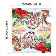 1 cái bọc hòm thư xe tải đỏ và cây thông Noel - kích thước tiêu chuẩn 21x18 inch, phù hợp trang trí sân vườn ngoài trời, trang trí Giáng sinh - A - Xem 9