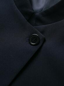 Women's Solid Color Casual Commute Travel Long Sleeve Blazer Jacket - Navy Blue - View 3