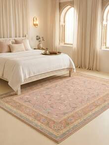1 chiếc thảm trải sàn giả cashmere họa tiết dây leo và hoa, giặt máy được, phong cách đồng quê Pháp châu Âu vintage, hình chữ nhật mềm mại, trang trí phòng khách phòng ngủ gia đình, dùng cho mọi mùa, decor nhà thẩm mỹ - Nhiều màu - Xem 4