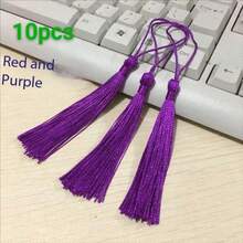 10pcs 8cm Tassel With Jump Ring - Chinese Knot Bookmark And DIY Pendant Ornament, Mini Tassel For Jewelry Making, Earrings And Handmade Decoration - 8cm Loop Tassel - View 16