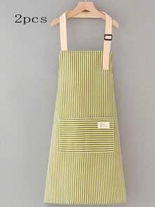Apron - Simple & Fashionable Kitchen Cooking Working Apron, Stripe Pattern, Anti-Oil For Household - Multicolor - View 18