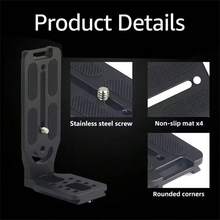 L-Shaped Quick Release Plate Vertical Screen Bracket For DSLR Cameras, Aluminum Alloy - View 7
