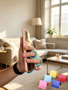 Multifunctional Ergonomic Phone Stand, 3D Printed Material Creative Ring Phone Grip, Pinky Finger Strap, Ring Finger Holder, Phone Stand, Thumb Holder, Desktop Stand, Multifunctional Slouchy Stand, Portable Stand, Stress Relief Tool - A - View 1