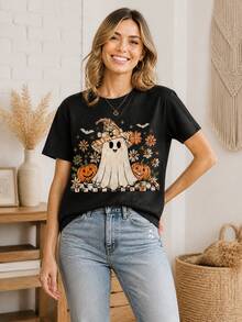 Women T-Shirts - Black - View 6