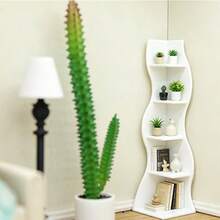 Miniature Furniture Model Decor, Curved Corner Bookshelf For Model House, Creative Asymmetric Mini Round Corner Storage Rack, Realistic Life Scene Display Ornament (Decorations Not Included) - Curved Corner Cabinet - View 2