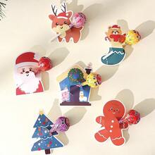 30pcs/Set-Christmas Candy Cards, Lollipop Packaging Cards, Creative Candy Cards, Suitable For Santa Claus, Snowman, Reindeer, Gingerbread Man, Gift Packaging Cards, Christmas Gift Decoration Cards, Christmas - Multicolor - View 1