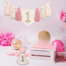 3 buah Rangkaian Rumbai Benang Gaya Bohemian Buatan Tangan, Set Pesta Ulang Tahun, Dekorasi Kursi Tinggi, Dekorasi Gantung Dinding, Dekorasi Rumah - MultiWarna - View 7