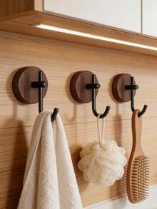 1pc Over-The-Door Hanger, No Drill Wall-Mounted Clothes Rack, Garment Hook, Storage Shelf, Door Hanging Organizer Rack, Suitable For Bedroom And Bathroom - Black - View 15