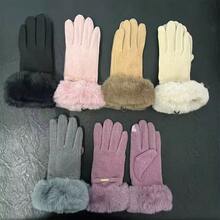 Women's Black Touchscreen Gloves, Waterproof, Soft Warm Wool Lining, Winter Outdoor Gloves, Halloween - Multicolor - View 2