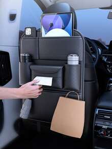 1pc Car Seat Back Storage Bag, Car Seat Back Organizer, Car Interior Tissue Box Holder, Car Seat Back Storage Rack - A-3097 - View 5