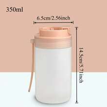 1個 350/400ml 便攜式塑膠咖啡杯，附尼龍提繩，防漏水杯，附蓋保溫杯，耐冷耐熱牛奶咖啡杯，可重複使用飲水杯，適用於學生與成人，居家、學校、辦公室、露營、野餐、旅行使用 - 彩色 - 查看 29