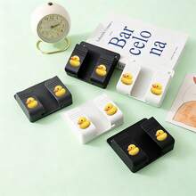 Cartoon Duck Wall-Mounted Phone Holder, Bedside Charging Storage Base, Living Room Air Conditioner Remote Control Multi-Function Storage Box - Duck Pattern - View 2