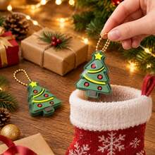 1Pc Christmas Tree Keychain, Cute Bag Charm Backpack Hanging Ornament, Xmas Party Favors Holiday Decor Gift For Men Women Kids - Multicolor - View 1