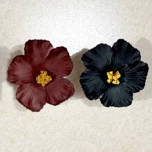 4/1pc Women's Plastic Flower Hair Clip, Lightweight, Non-Slip, Strong Hold, Suitable For Bathing, Face Washing And Makeup; Multi-Functional Flower Hair Claw, Suitable For Beach Vacation And Daily Wear - Multicolor - View 3
