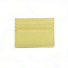 Niche Textured Genuine Leather Card Holder, Slim Multi-Slot Solid Color Card Case, Unisex Portable Card Storage Sleeve - Multicolor - View 13