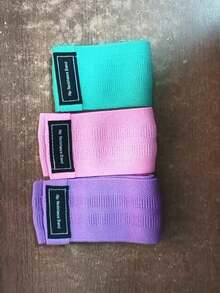 High Elastic Fabric Hip Band Resistance Loop, Leg Slimming & Hip Opening Yoga Elastic Ring, Hip Shaping Home Fitness Training Small Equipment - Multicolor - View 11