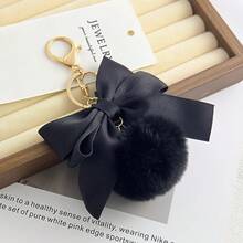 1pc Bowknot Keychain Pendant, Bag Charm, Cute Phone Charm, Women's Keychain Accessory - Multicolor - View 4