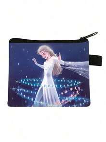 Random1/3/5PCS Frozen Lovely Cartoon Anime Image Coin Purse Party Small Gifts Storage Bank Card Package Handbag Originality Princess Mini Wallet Easy To Carry Storage Package A Birthday Christmas Halloween Present - Multicolor - View 5