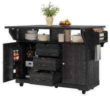 Flieks Foldable Serving Trolley, 95 Cm Kitchen Trolley With Ergonomic Height, Mobile Rolling Trolley For Kitchen, Balcony & Camping - Black - View 8