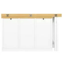 Flieks Extendable Sideboard & Dining Table Combo, 2 Drawers & Snack Rack, Space-Saving Sideboard For Small Flats - White - View 11