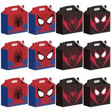 Disney 6 buah Kantong Kado Permen Pesta Ulang Tahun Bertema Spider-Man & Kotak Kado Lipat Portabel, Cocok Untuk Anak Laki-laki, Penuh Keseruan dan Kejutan (Model Acak) - MultiWarna - View 1