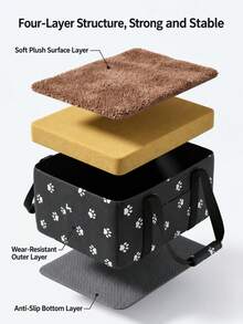 Portable Car Seat For Pets (Suitable For Small To Medium-Sized Dogs And Cats); Comfortable And Soft, Featuring Adjustable Straps And A Washable, Removable Travel Cushion; A Foldable, Multi-Functional Travel Bed Suitable For Both Cats And Dogs. - Multicolor - View 12