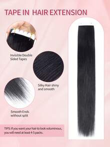 10-Pack Mini Hair Extension Tape, 18-Inch, Blonde, Straight, Invisible, Silky, Seamless Leather Hair Extensions, 40g, DIY Hair Extension Tape, Easy To Wear, Suitable For Everyday Use. - Multicolor - View 5