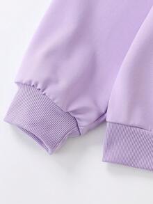 2pcs Girls Casual Set, Includes Heart Print Crew Neck Sweatshirt + Casual Wide Leg Pants, Soft And Comfortable, Suitable For Autumn/Winter Wear - Multicolor - View 7