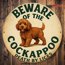 2D 1件裝 Beware Of Dog Roosterappoo 木製警告標誌，適用於庭院牆面裝飾、圍欄、車庫、室內牆面裝飾，絕佳禮物/無需用電 - TM40 - 查看 3