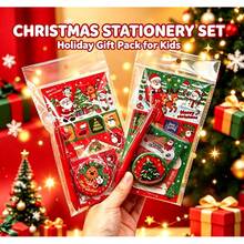 Set Alat Tulis 6 Buah Terlaris Natal yang Sangat Menarik, Hadiah Alat Tulis untuk Pelajar, Hadiah Kecil untuk Hadiah Belajar - MultiWarna - View 2