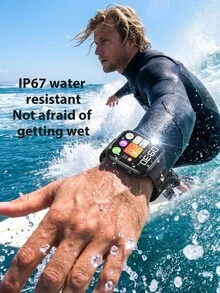 AOC T7 Smartwatch, Sports & Health Monitoring, 9mm Ultra-Thin Body, 1.83-Inch HD Touchscreen, Customizable Watch Face, Long Battery Life, Compatible With IOS/Android - View 8