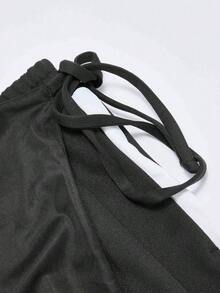 Puma Women's T7 Knitted Sports Maxi Skirt 63989501 - Black and White - View 6