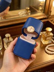 Kotak Penyimpanan Kosmetik & Parfum Mewah Armani, Organizer Perlengkapan Kecantikan Makeup & Parfum Elegan, Desain Anti Debu, Penyimpanan Rumah & Perjalanan yang Modis ARMANI‑GIFT‑51 - Biru - View 9